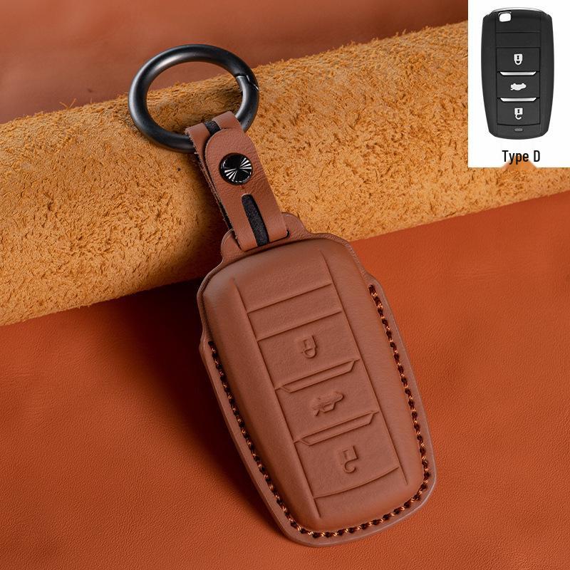 Changan Genuine Leather Key Case for EADO, CS75, CS35, CS55PLUS, Oshan X5/X7, UNI