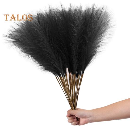 

20 шт. имитация тростника яркий внешний вид декоративная прозрачная текстура практичная 55 см свадебная вечеринка пушистая пампасная трава украшение чёрный