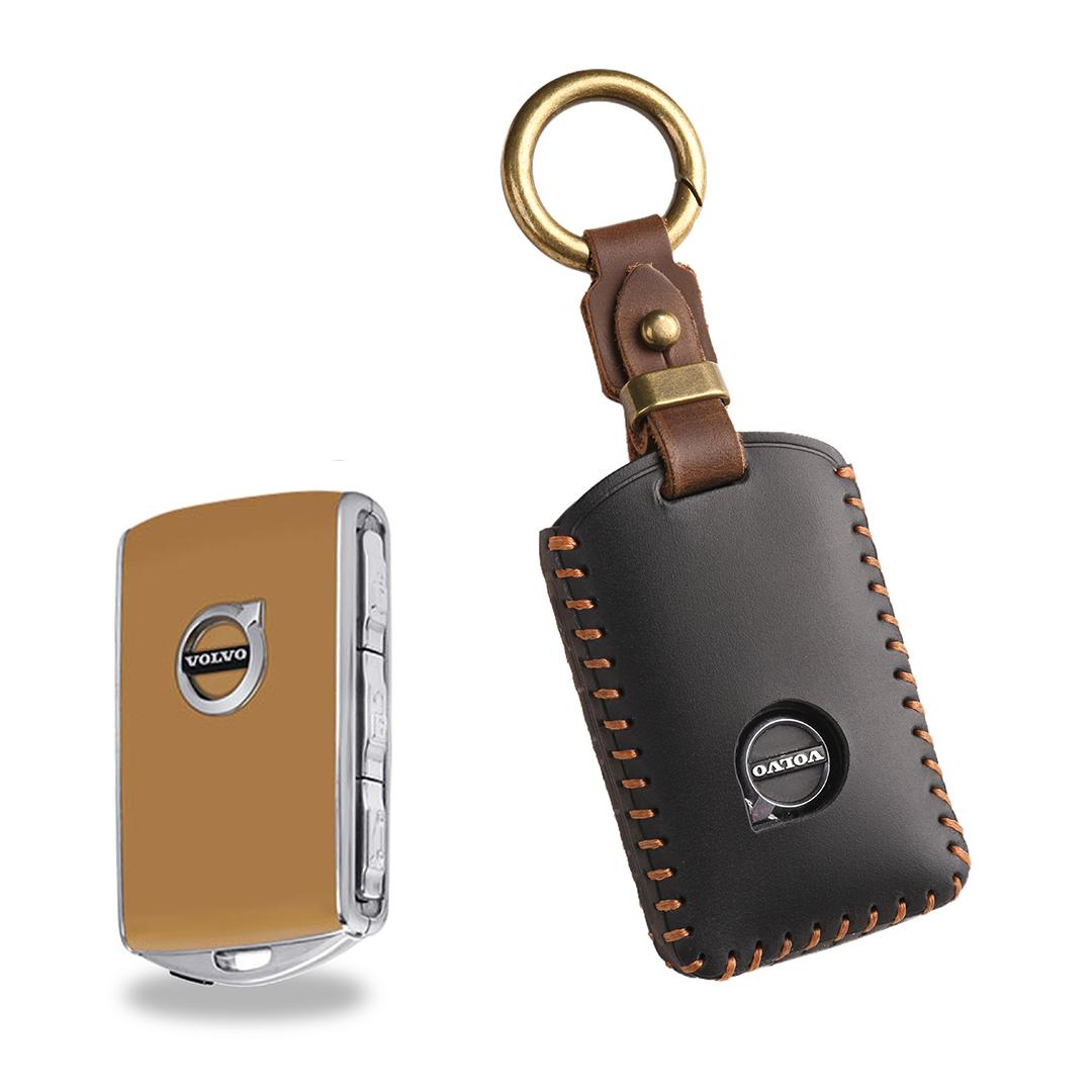 

[Volvo] Чехол для ключа автомобиля чехол для ключа автомобиля Натуральная кожа Ручная работа Подходит для s90/xc60/xc90