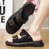 Fashion Men Summer Slippers Breathable Luxury Sandals Shoes Beach Classics Leather Mens Slippers Outdoor Flip Flop Indoor Slides Man