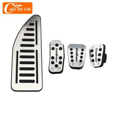 Color My Life Aluminium Alloy Car Inner Accelerator Pedal Gas Rest Brake Pedal Cover Car Pedals for Ford Ecosport 2013-2017