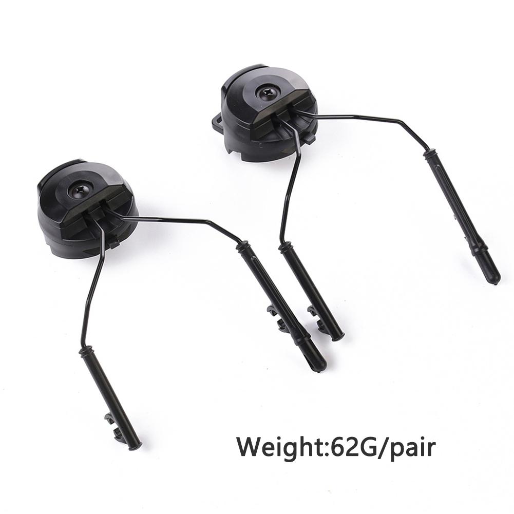 2Pcs Tactical Headset Helmet Rail Adapter Rotational Fast Rail Mounts Headset Holder Adjustable Tactical Helmet Accessories