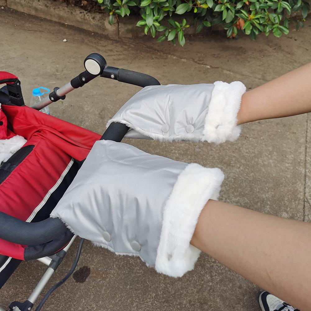 Strollers Fleece Hand Muff Waterproof Baby Stroller Mittens Windproof Thick Warm Baby Buggy Handcover Stroller Accessories