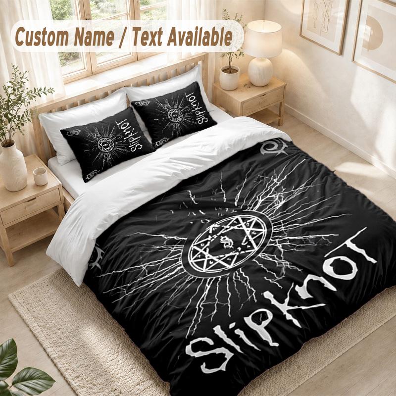 Slipknot Bedding Set, 1 Duvet Cover & 2 Pillowcases Soft Comfortable Bedroom Home Textile Decor
