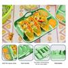 Silicone Taco Tray Burrito Serving Dish with Handles Dividers Heat Resistant Non-Slip Base Dishwasher Safe Tortilla Rack