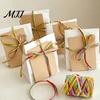 Natural Texture Twine for Gift Tags Colorful Raffia Packaging String, Flexible Paper Floral Bundling Multi Color Holiday Decorations Rope, Multi-color