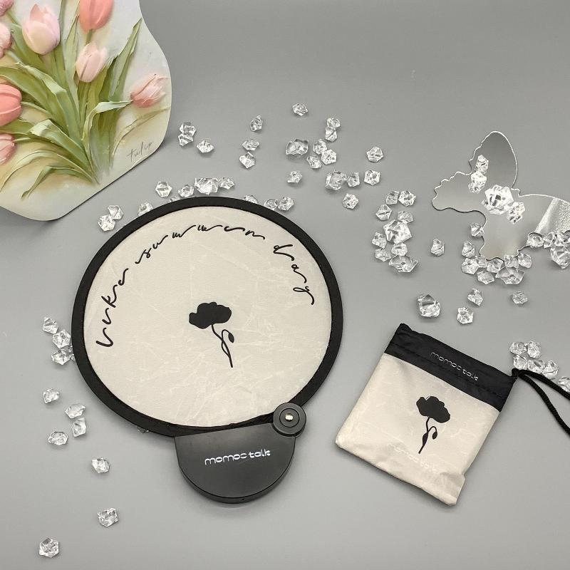 

Compact Portable Handheld Folding Fan with Storage Bag for Outdoor Summer Activities