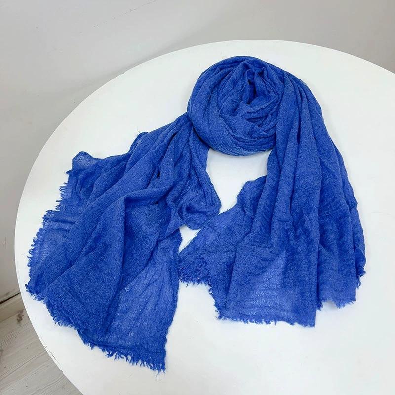 Autumn And Winter Vintage Wool Scarf Warm Shawl For Lady Classical Stripe Long Winter Wool Scarves