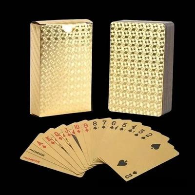 Goldfolie Spielkarte Poker Spiel Kunststoff Magie Wasserdichtes Kartenspiel Geschenk Sammlung Party Glücksspiel Brettspiel Souvenir Wasser