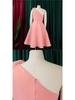 Plus Size Women's One-Shoulder Ruffle High-Waisted Evening Gown Dress