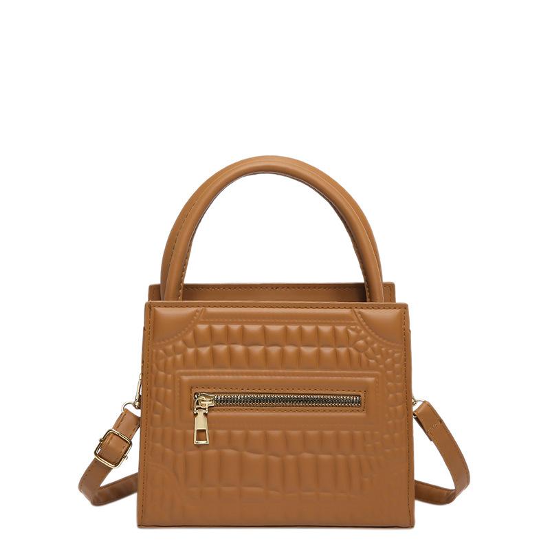 Bag Stone Pattern Women'S Bag Fashion Handbag Textured Pu Shoulder Bag Niche Versatile Messenger Bag