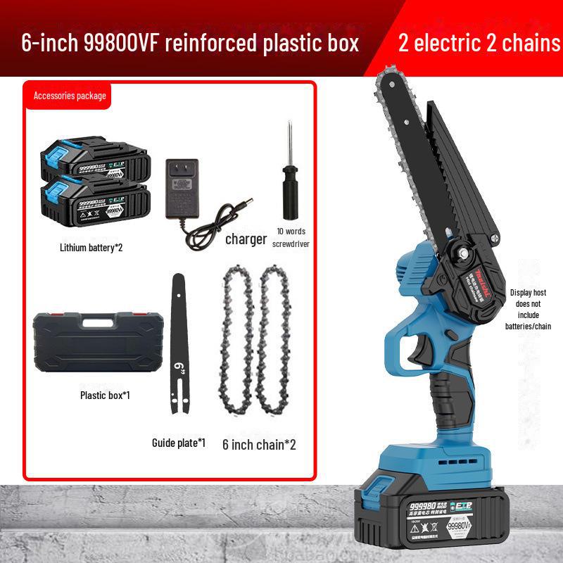 Przenośna bezszczotkowa akumulatorowa piła łańcuchowa - Akumulatorowa piła do przycinania litowo-jonowa do użytku jedną ręką