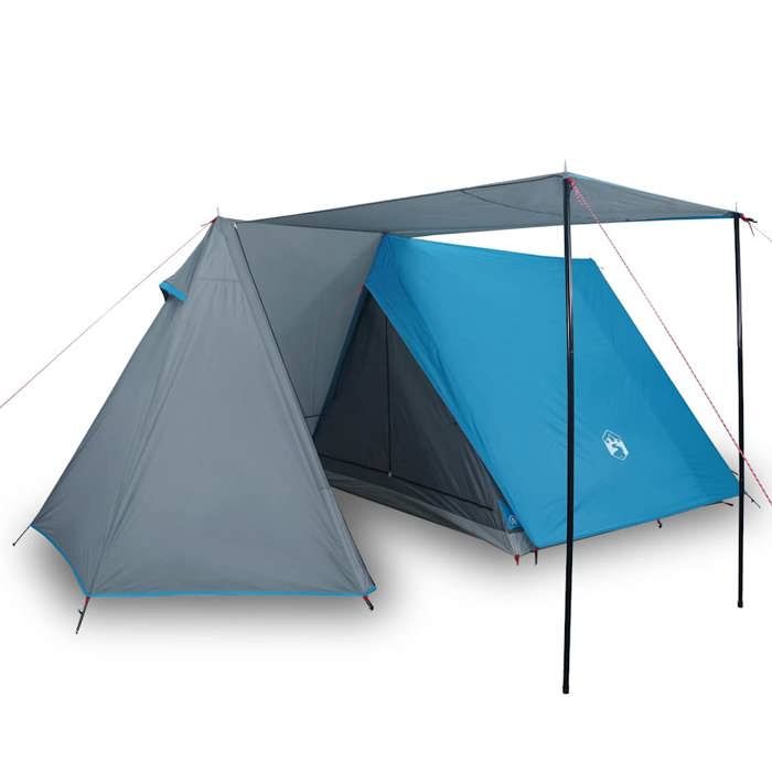 VidaXL Camping Tent 3 Person, Shade Tent with Carry Bag, Portable Awning with Sidewalls for 94366