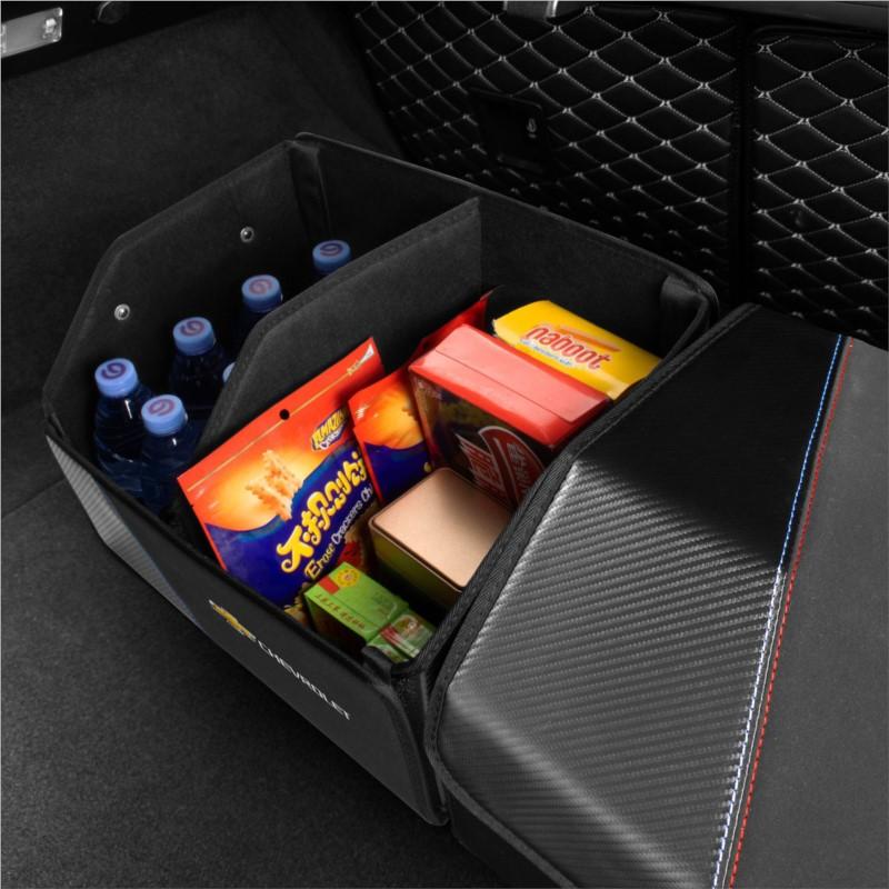 Folding Car Trunk Organizer Box Storage Bag Tools Tidying For Chevrolet Spark Cruze Tracker Orlando Trax Epica Interior sticker KB5