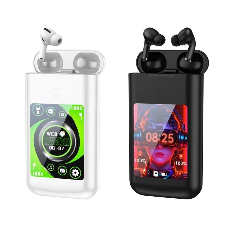 Large Screen Touchable Earphone Multifunction In Ear Style Headphone 2 in 1 Wireless Earbuds For Music Gaming