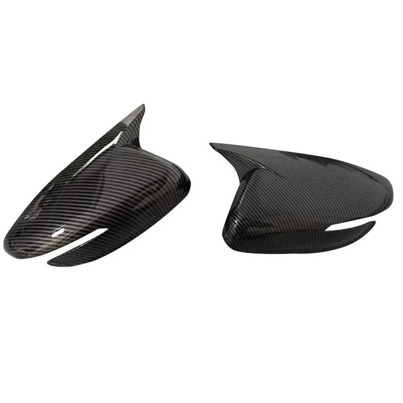 For KIA K3 Cerato Forte Ceed 2013-2018 Side Mirror Cover Caps Carbon Fiber Look/Black ABS Plastic Car Exterior Accessories