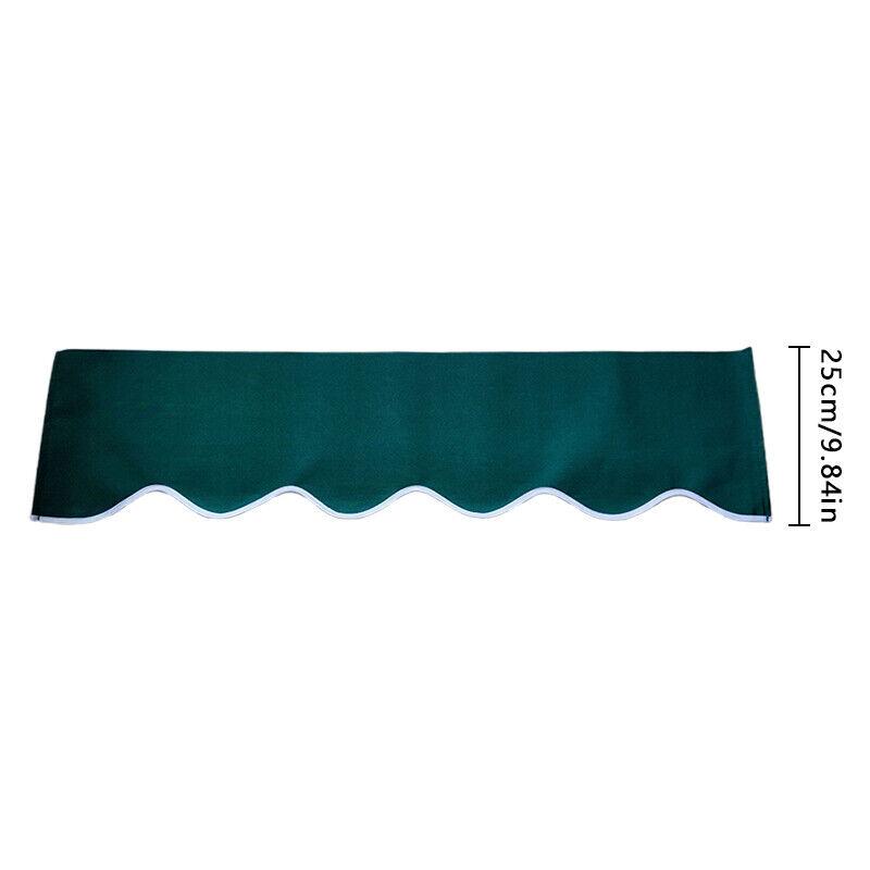 Tendalino Ondulato Impermeabile Tenda Parasole Tenda da Patio Sostituzione Banner Negozio Telo Tenda Parasole Durevole Strisce Grigio Beige