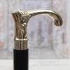 93.98 Cm Walking Stick Dark and Silver Elegant and Solid Cane Gift for Grandfather, Father Gift Idea
