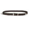 Punk Style Woven Leather Belt For Men Women With Metal Buckle Fashion Accessory For Casual Wear