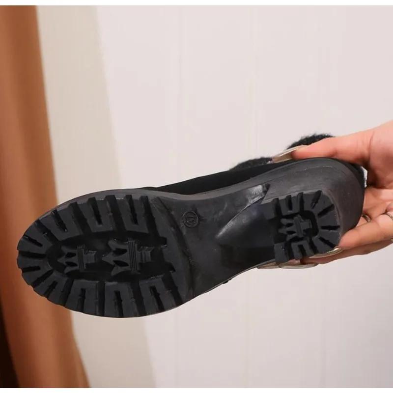 Fashion New Designer Women Shoes Lace Up Ankle Boots Zapatos Mujer Fashion High Heels Ladies Casual Pumps Platform Heel Short Boots