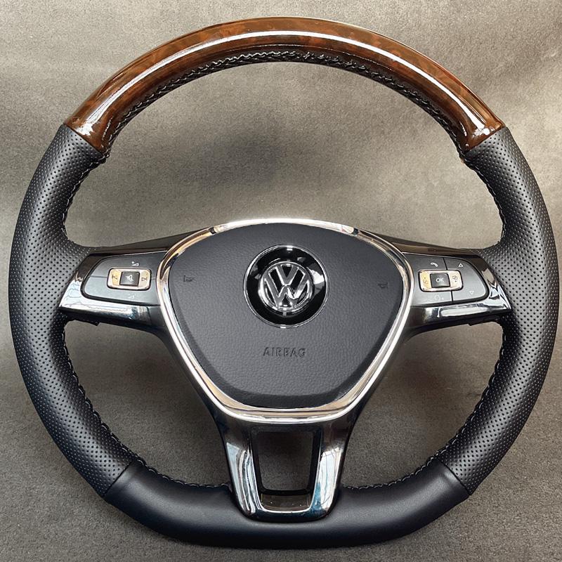 

Ручна вишивка Шкіряна обкладинка на кермо кольору персикового дерева Для Volkswagen VW Golf 7 Mk7 Touran Up Новий Passat B8 Tiguan style 4