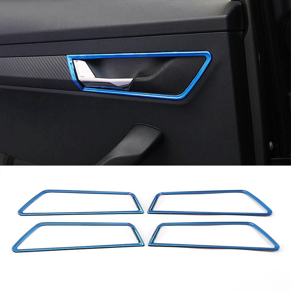 For Skoda Karoq 2017- Car Interior Central Console Part Refit Trim Stainless Steel Accessories Decoration Modify
