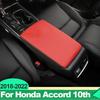 For Honda Accord X 10th 2018     Hybrid Car Armrests Storage Box Cover PU Leather Decoration Accessories