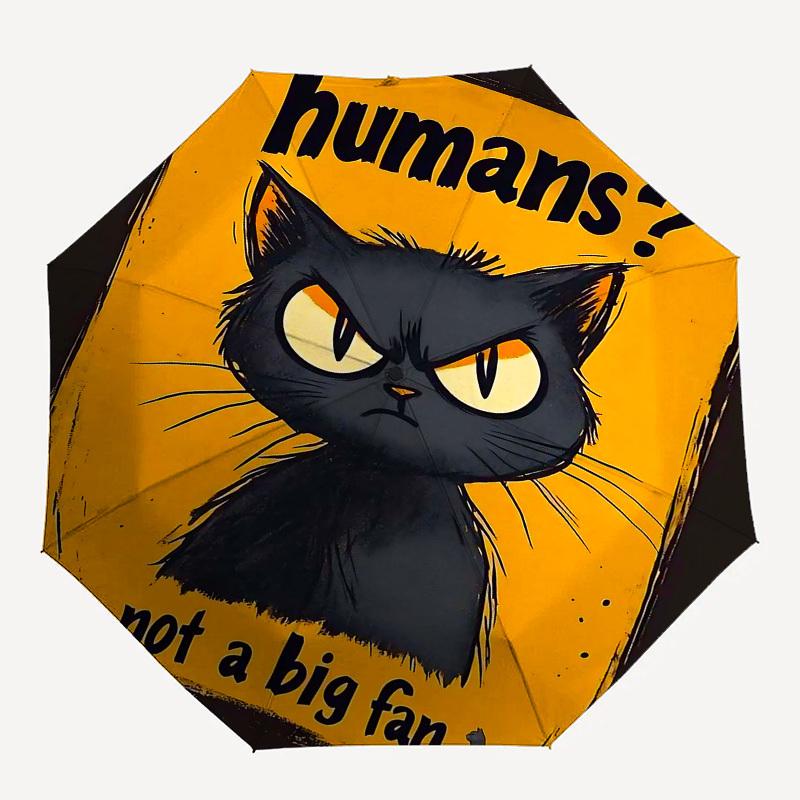 1 шт. кошка люди Автоматический Открывающийся Закрывающийся Зонт Ветрозащитный Купол, Кнопка Автоматического Открытия Закрытия 10173