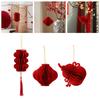 Year of the Horse 2026 Honeycomb Lantern Pendant Red Cardboard Decoration for Spring Festival and Event Celebration