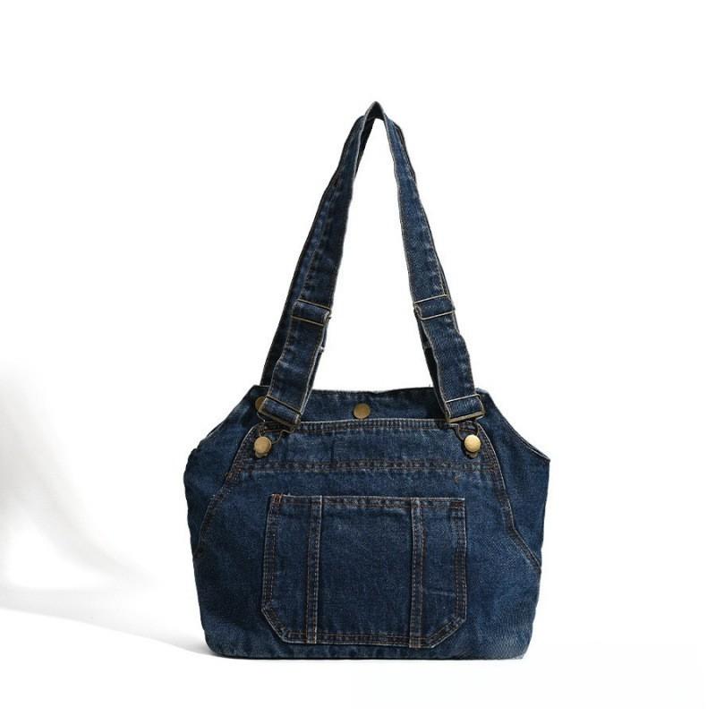 Korean Retro Denim Bag Armpit Large-capacity Tote Commuter Washed Cloth Fashionable All-matching Shoulder Trendy