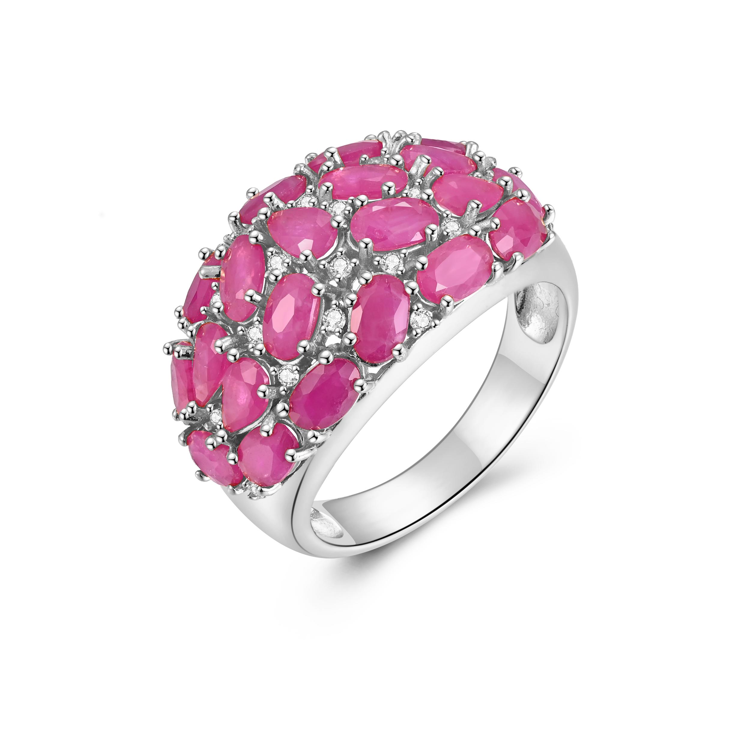 

Благородные и великолепные женские кольца с натуральным рубином из серебра 925 пробы, настоящие драгоценные камни, изысканные ювелирные изделия для подарков на годовщину и предложение US RING SIZE:7#