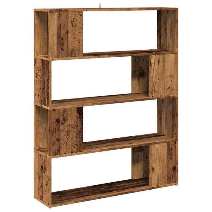 VidaXL Bibliothèque/Séparateur de pièce vieux bois 100x24x124,5 cm, séparation de pièce, cloison de pièce, armoire à livres, 856744