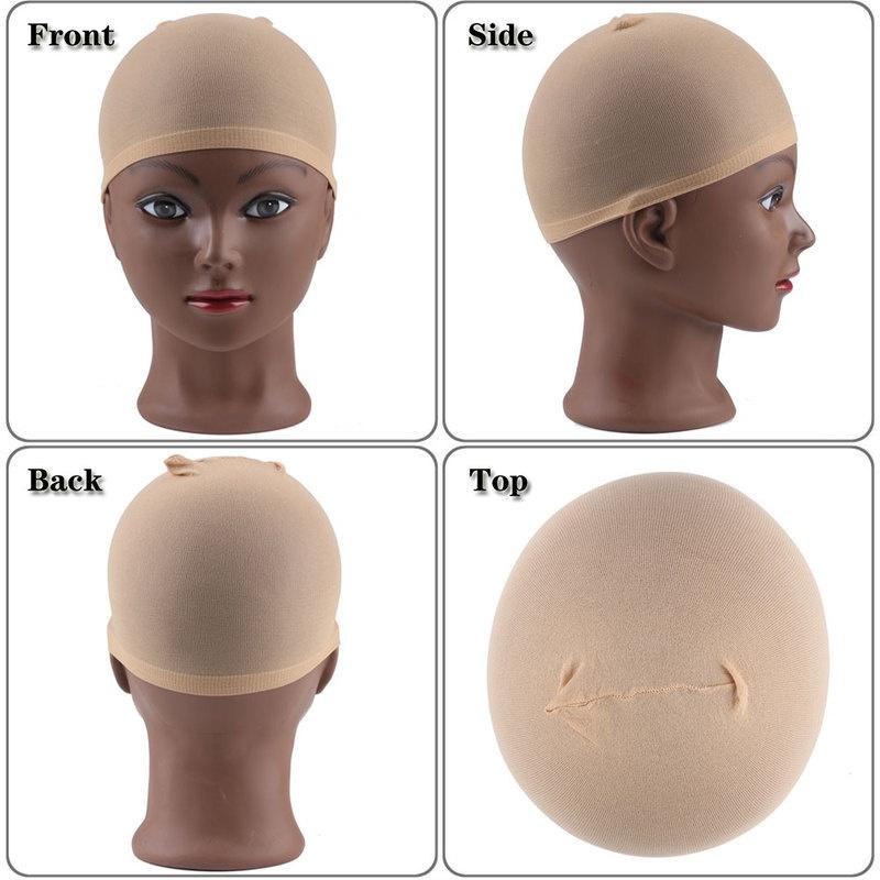 6Pieces (3Packs) Wig Cap Fashion Stretchable Navel Hair Net 2Pcs/Pack Stocking Wig Caps Free Size Nylon Mesh Wave Cap