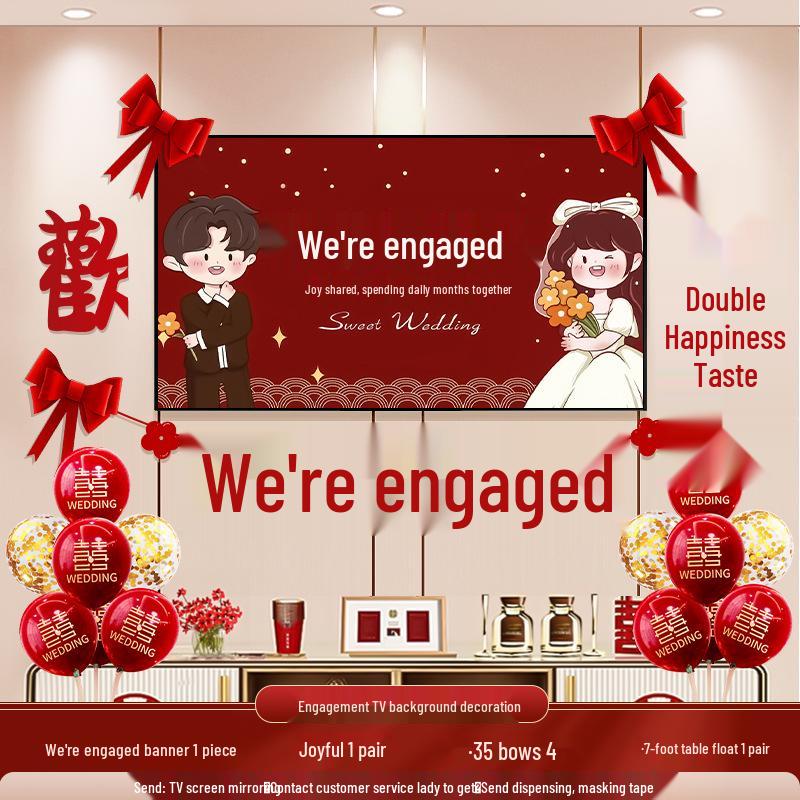 Double Happiness Garland for Wedding & Living Room Decor