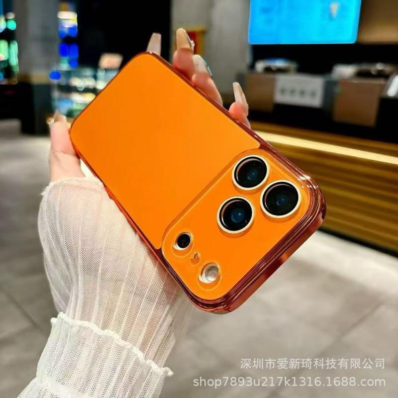 Matte Electroplated Phone Case IPhone 17 Pro Max 16 15 With Built-in Camera Lens Protector Drop Protection