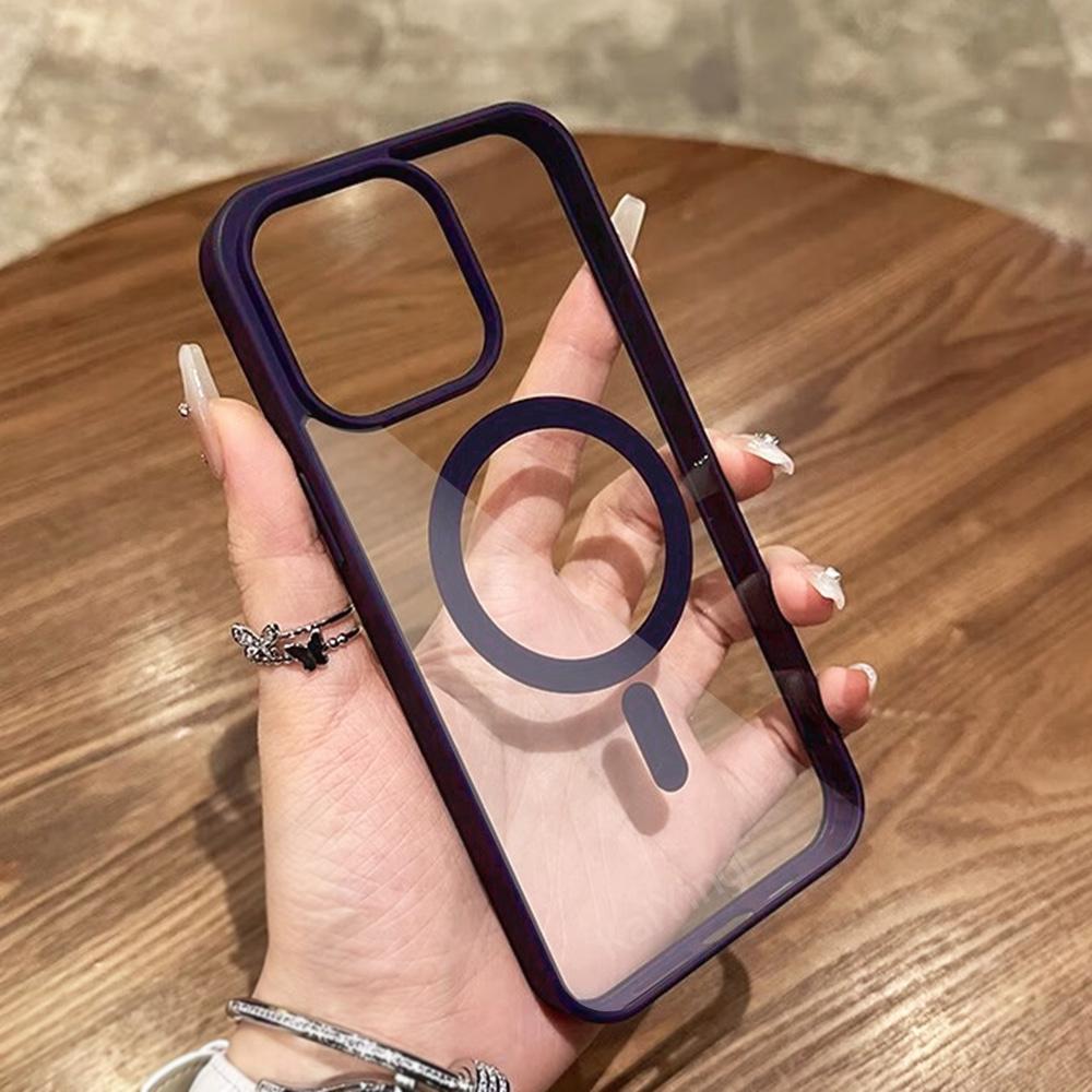 Magnetický luxusní průhledný kryt pro iPhone 17 16 15 14 13 12 11 Pro Max Plus Pro Magsafe Bezdrátové nabíjení Zadní kryt Průhledné kryty