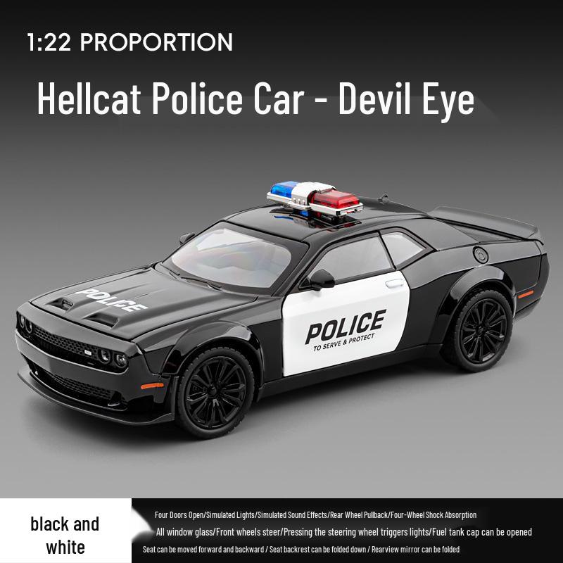 1:24 Ford Raptor Police Car Alloy Pull Back with Light & Sound