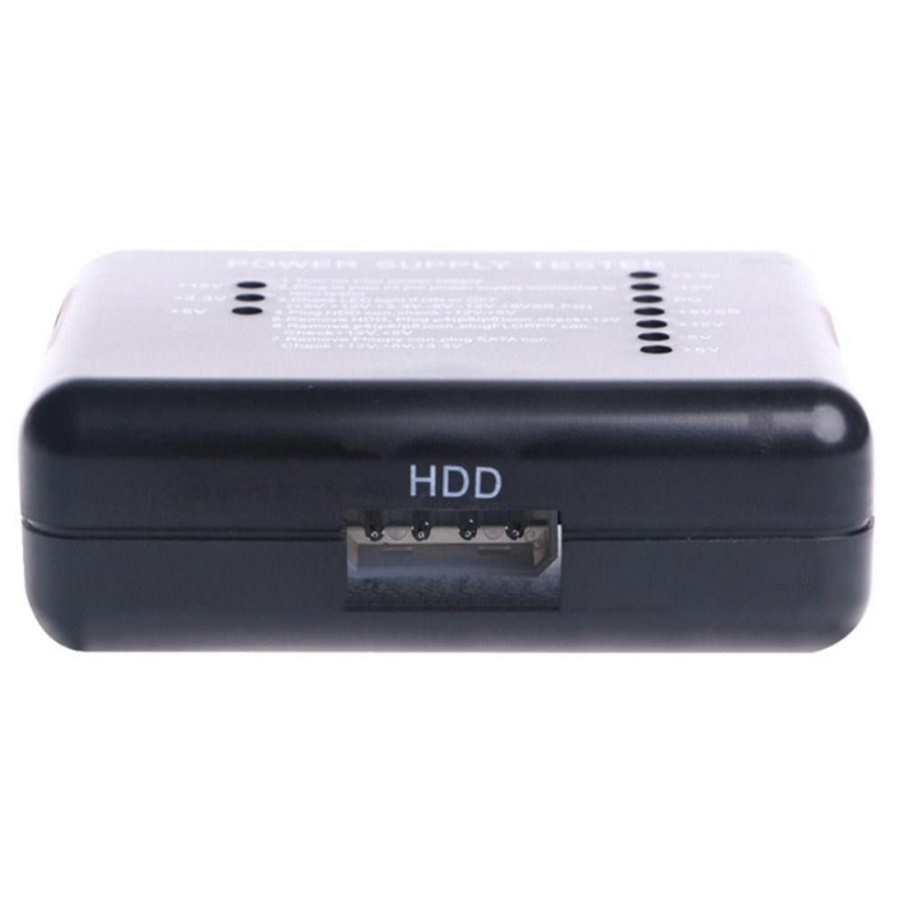 LED Indicator Light Power Supply Tester Plug and Play 20/24 Pin ATX Power Supply Tester Black Computer Power Supply Checker