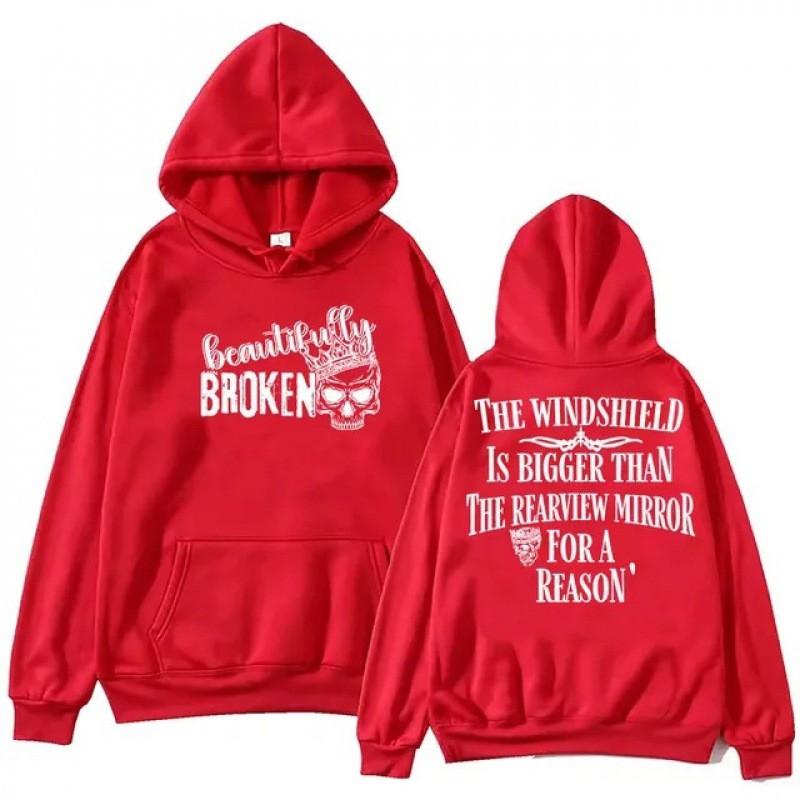 Unisex Hooded Sweatshirt With Graphic Print Loose Fit Streetwear Teens Adults Casual Wear