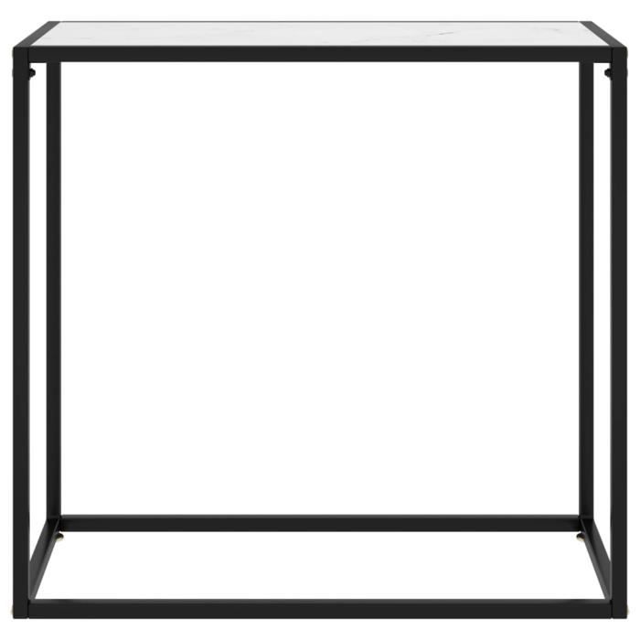 VidaXL Table console Blanc 80x35x75 cm Verre trempé