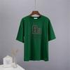 Bavlněná trička Shellsuning Oversized Dámské Léto S krátkým rukávem Trička s 3D potiskem dopisů Dámské Běžné Volné High Street Basic Tops