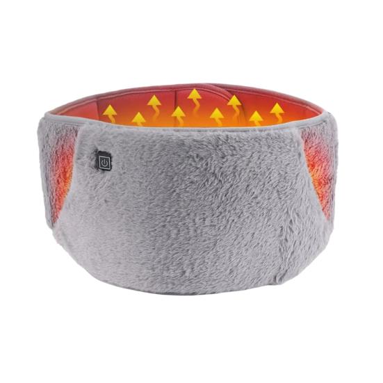 

Electric Heated Belt for Waist And Back Adjustable Closure Soft Heating Strap with Hand-Warming Pockets 3 Heat Settings Waist Heat сірий