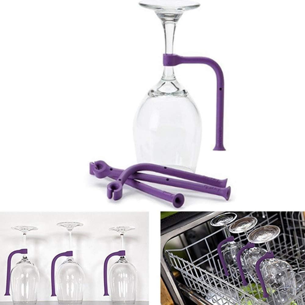 Wine Glass Dishwasher Holder Stemware Saver Flexible Dishwasher Attachment 4 pcs