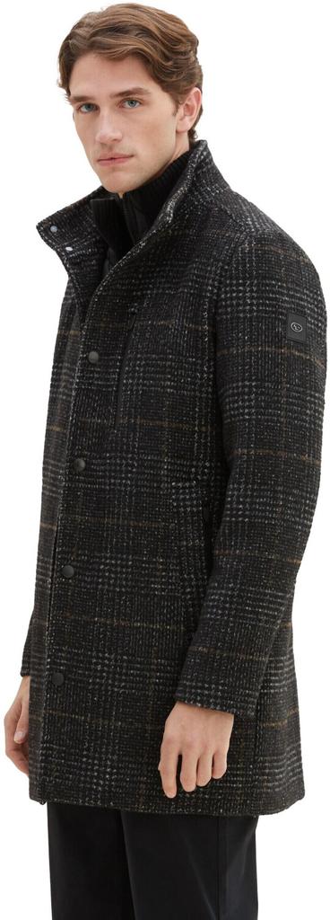 Coat Tom Tailor 2 In 1 Mantel (1037349) Dark Gray Wool Plaid