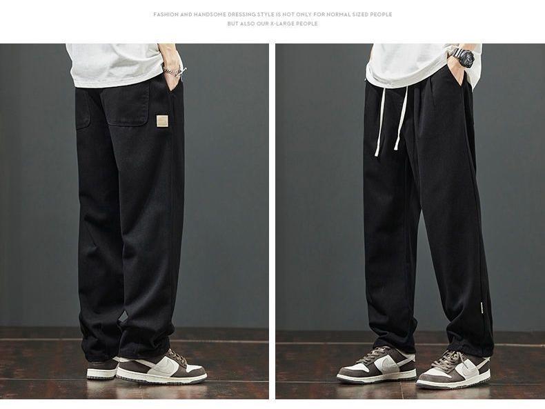 Men's 2025 American Loose Straight-Leg Casual Work Pants for Spring and Autumn