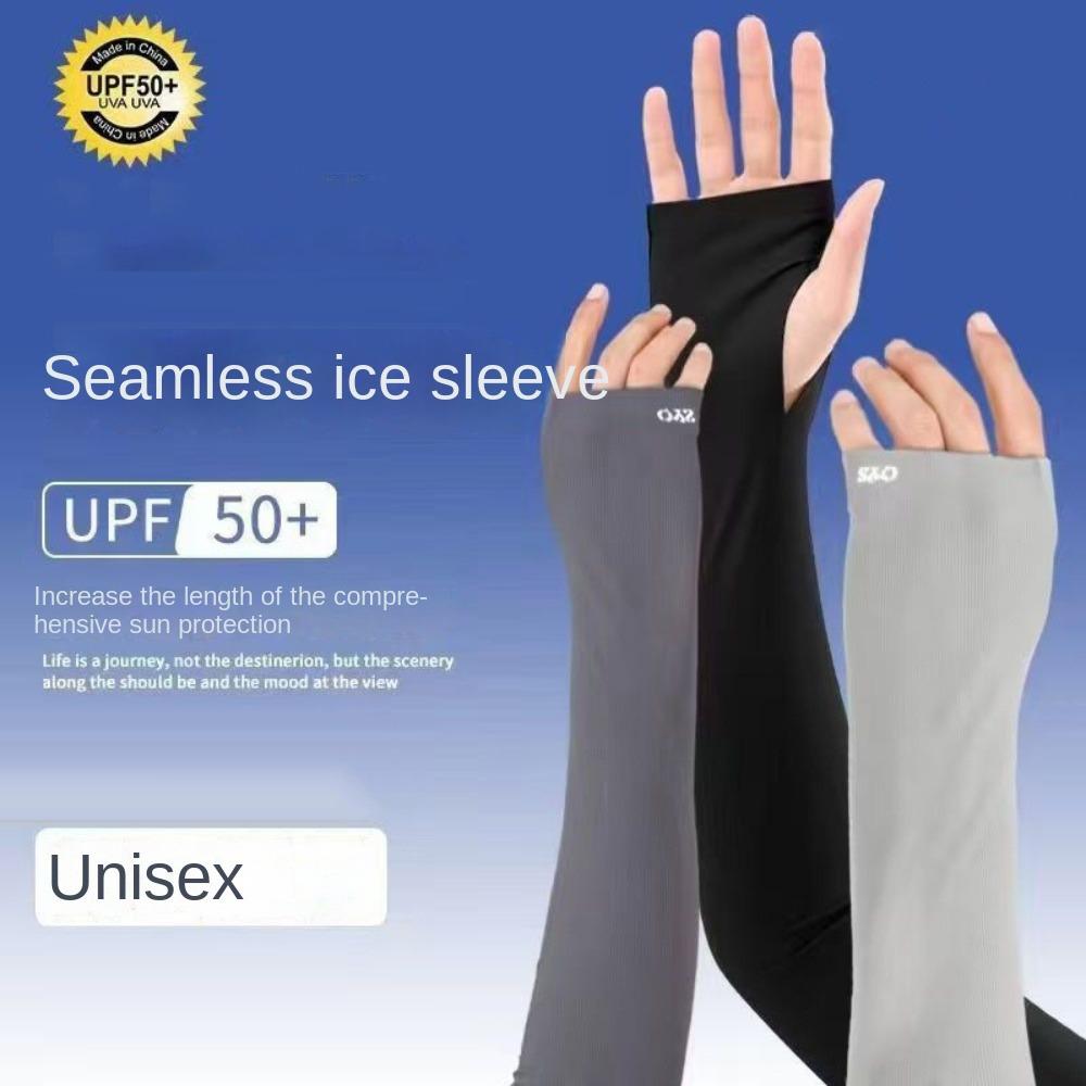 Anti-UV Ice Silk Sleeves Seamless Cycling Sleeve Gloves Thin Sunscreen Sleeve  Women
