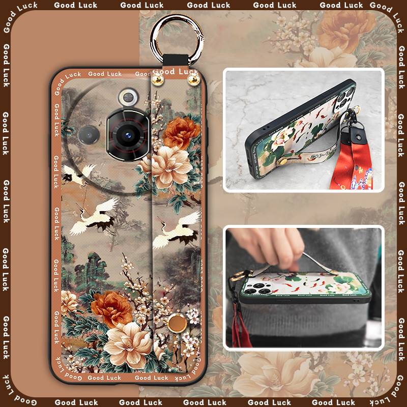 Capa de Telefone Estilo Chinês Resistente à Sujeira Para ZTE Nubia Focus Pro 5G Suporte Moda Anti-choque Para Mãe Capa Traseira Anel