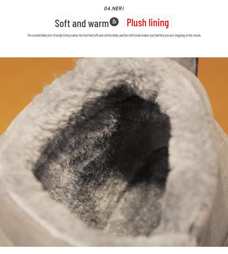 Men's Mid-Cut Winter Snow Boots: Outdoor Warm, Non-Slip, Thickened, Plus Velvet