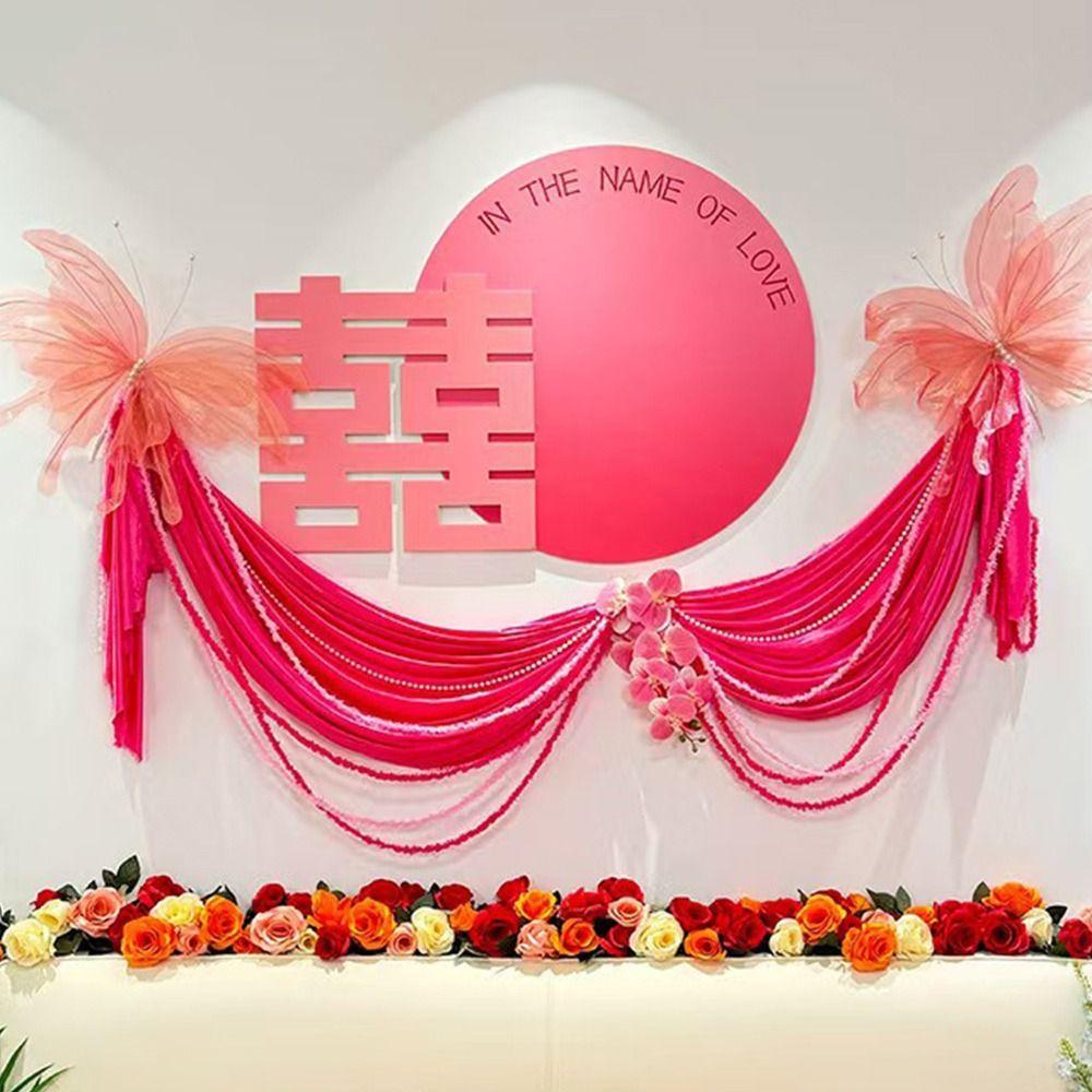 50cm Big 3D Butterfly Artificial Material Real Yarn Mesh Yarn Flower Hollow Design Large Size Simulation Butterfly