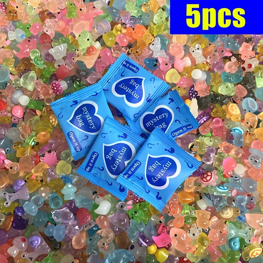 

5/25/50 шт. Светящиеся в темноте мини-сумки в виде животных и грибов из смолы для декора сада фей, микроландшафта, сюрприза на день рождения